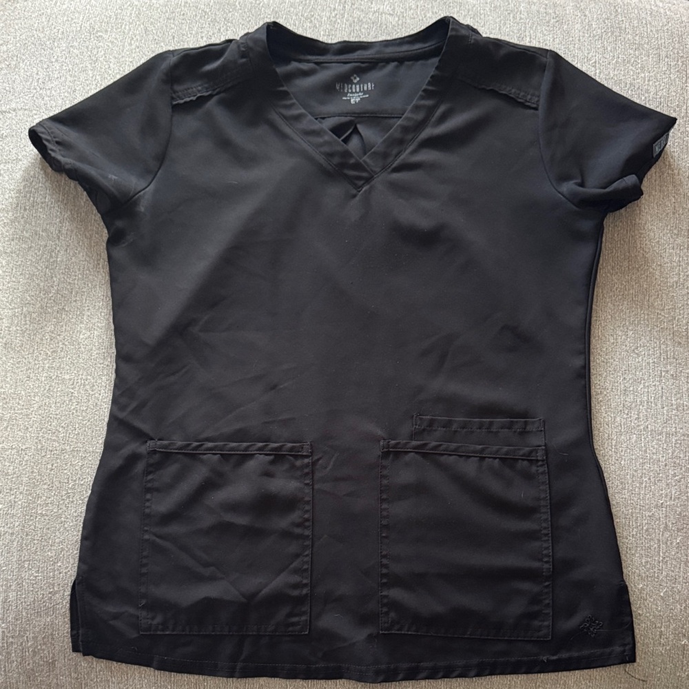 Medcouture Black V-Neck Women's Top
